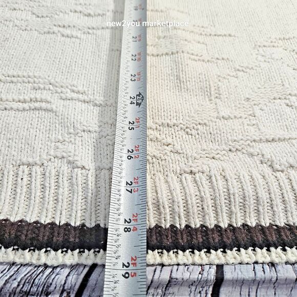 Vintage 90s Bald Eagle Chunky Knit Made N USA XXL Sweater Traverse Bay woolen co - Picture 8 of 11